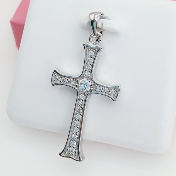 "925 Sterling Silver Cubic Zirconia Pendant,U19254425 - Picture 5 of 11